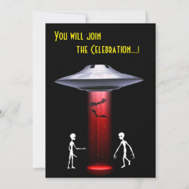 Invitación Divertido Alien 🎅 🛸 fiesta de Halloween en el OV