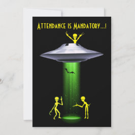 Invitación Divertido Alien 🎅 🛸 fiesta de Halloween en el OV