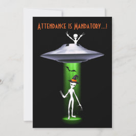 Invitación Divertido Alien 🎅 🛸 fiesta de Halloween en el OV