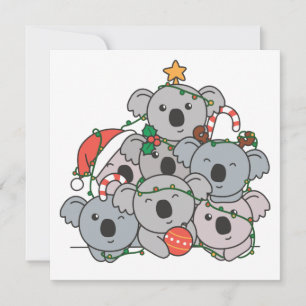 Invitación Divertido árbol de Navidad de Koala Navidades de a