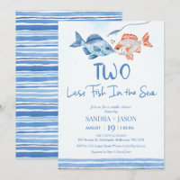 Divertido Azul Dos Menos Pescado Ducha De Parejas 