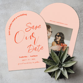 Invitación Divertido Casual Audaz Bebidas Gratuitas Guardar E