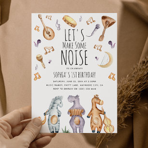 Invitación Divertido Cumpleaños de Animales Africanos Hagamos