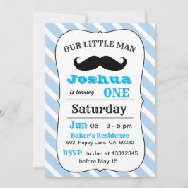 Invitación Divertido cumpleaños de Mustache