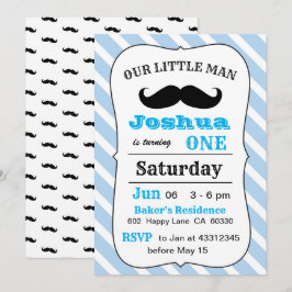 Invitación Divertido cumpleaños de Mustache