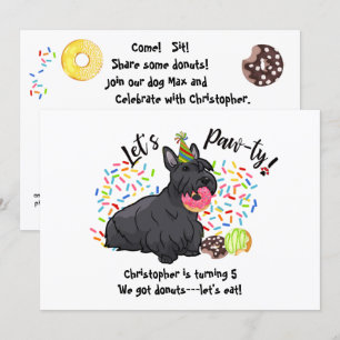 Invitación Divertido cumpleaños del famoso perro de Escocia