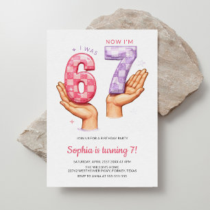 Invitación Divertido Cumpleaños Seis Siete Meme Tendencia 67 
