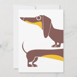 Invitación Divertido dachshund lindo para padres de perros la