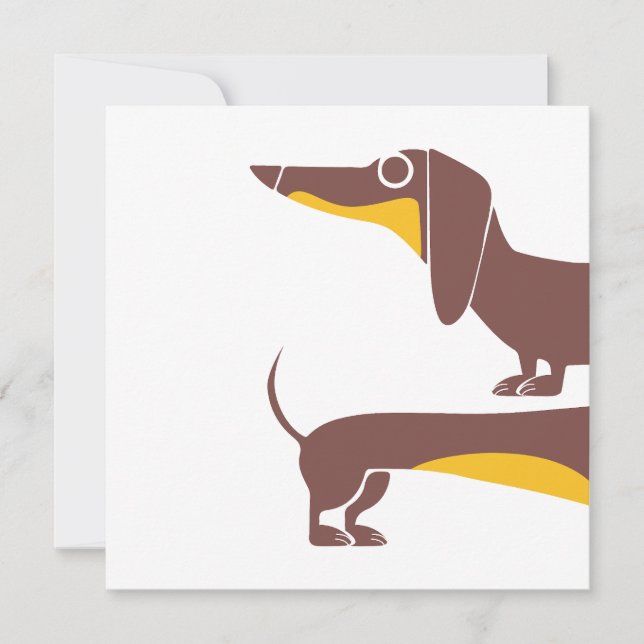 Invitación Divertido dachshund lindo para padres de perros la (Anverso)