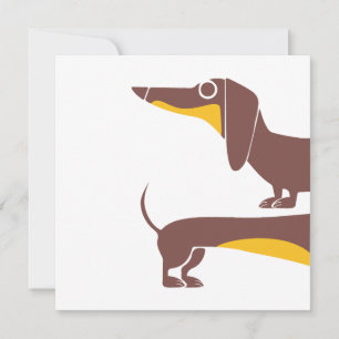 Invitación Divertido dachshund lindo para padres de perros la
