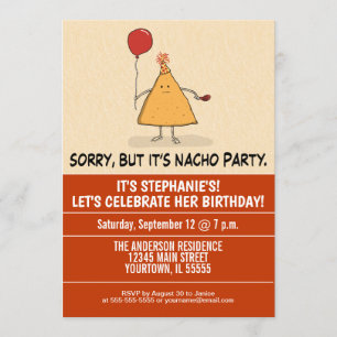 Invitación Divertido es cumpleaños del fiesta del Nacho