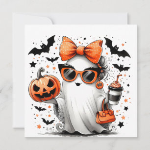 Invitación Divertido fantasma de Halloween