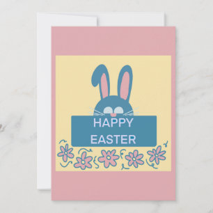 Invitación Divertido Feliz Pascua Bunny