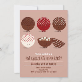 Invitación Divertido Fiesta de bomba de chocolate caliente