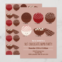 Invitación Divertido Fiesta de bomba de chocolate caliente