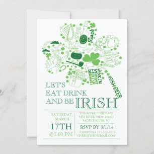 Invitación Divertido Fiesta de cena en St. Patrick's Day Bash