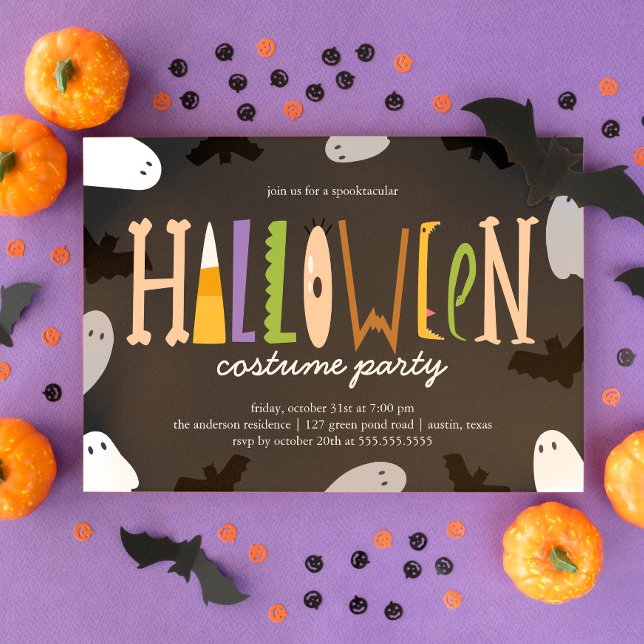 Invitación Divertido Fiesta de disfraces de Halloween (Subido por el creador)