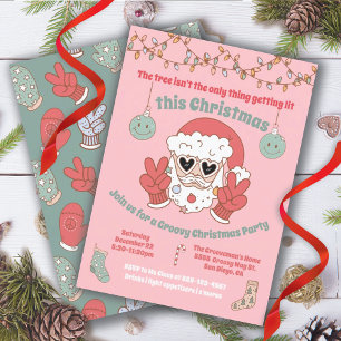 Invitación Divertido Fiesta de Lit Santa Navidades