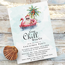 Invitación Divertido Fiesta de Navidades modernos de playa