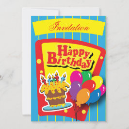 Invitación Divertido Fiesta feliz cumpleaños