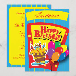 Invitación Divertido Fiesta feliz cumpleaños
