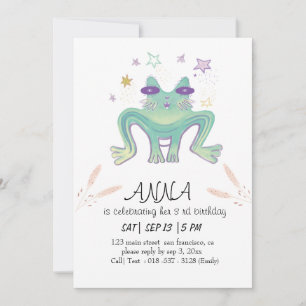 Invitación divertido gato niños cumpleaños