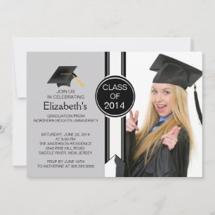 Invitación Divertido Graduado Moderno