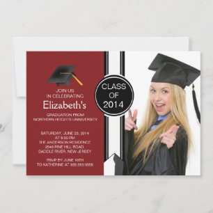 Invitación Divertido Graduado Moderno