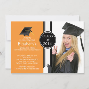 Invitación Divertido Graduado Moderno