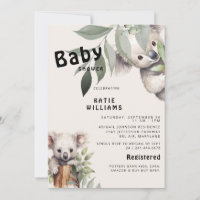 ¡Divertido Koala Bear Beige Oh Chico! Baby Shower