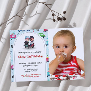Invitación Divertido Lindo Cumpleaños Foto de Niños