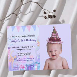 Invitación Divertido Lindo   Cumpleaños Foto de Niños