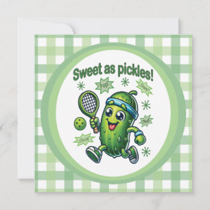Invitación Divertido Lindo Dulce como los Pickles Pickleball