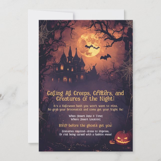 Invitación Divertido llamando a todos los creyentes, criatura (Anverso)