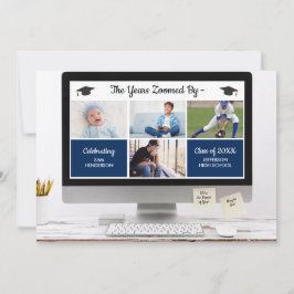 Invitación Divertido Los Años Zoomed By Graduation Photos Fie