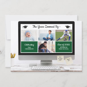 Invitación Divertido Los Años Zoomed By Graduation Photos Fie