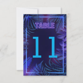 Invitación Divertido Neon Glow Fiesta Descargable Número de T