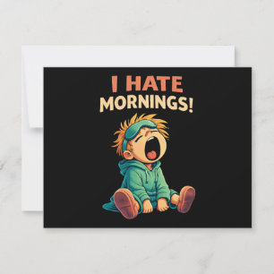 Invitación Divertido Odio las Mañanas Soñoliento