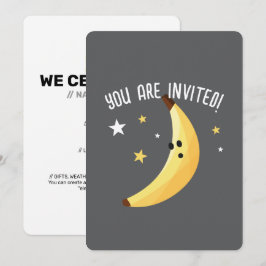Invitación Divertido patrón de fiesta con chistes de plátano 