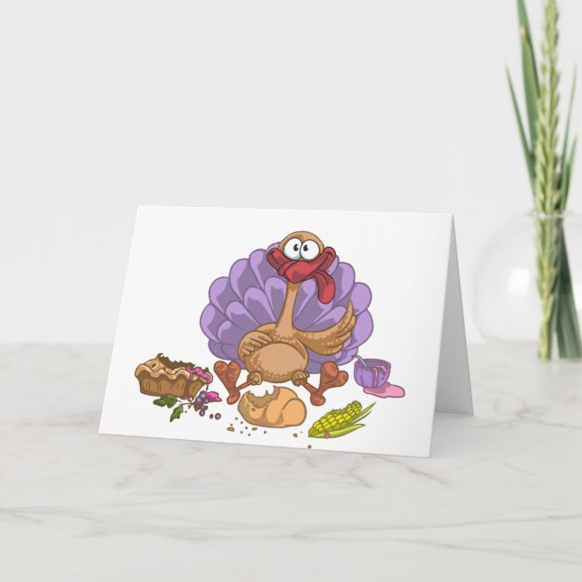 Invitación divertido pavo de acción de gracias (Anverso)