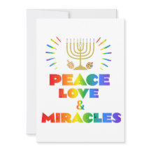 Divertido paz amor y milagro Hanukkah 