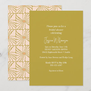 Invitación Divertido Retro Chartreuse Botánico Tendencias Duc