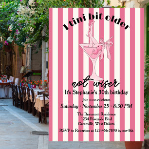 Invitación Divertido Rosa Pequeño Un Poco Más Viejo No Más Sa