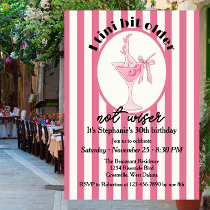 Invitación Divertido Rosa Pequeño Un Poco Más Viejo No Más Sa