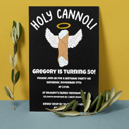 Invitación Divertido Santo Cannoli Fiesta Temático Italiano