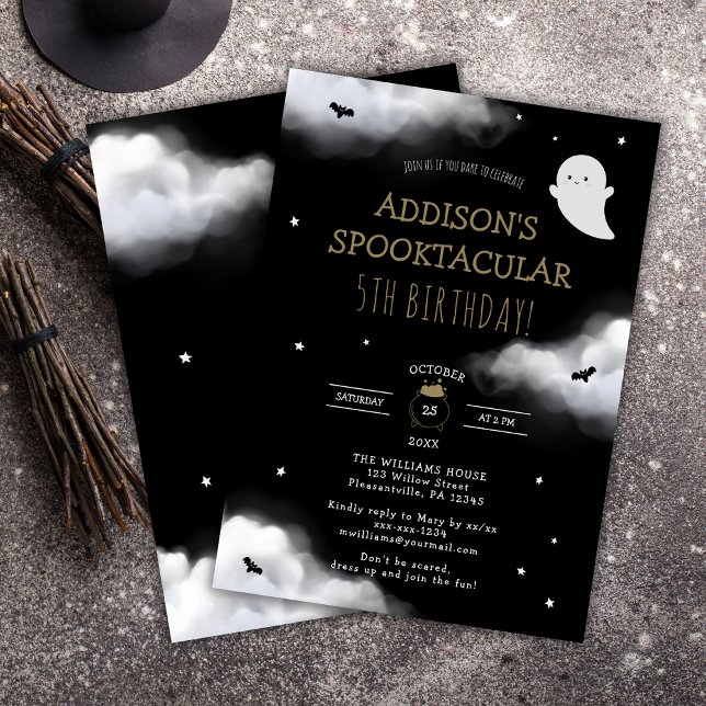 Invitación Divertido Spooky Halloween niños Fiesta de cumplea (Subido por el creador)