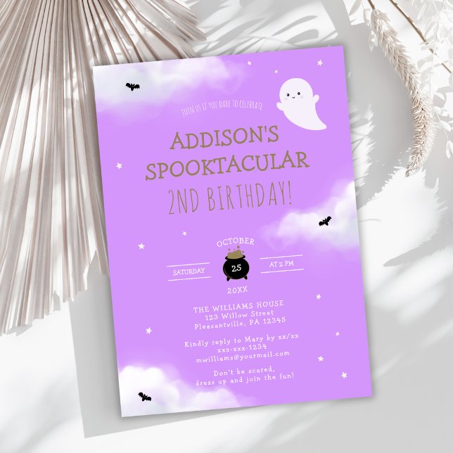 Invitación Divertido Spooky Halloween niños Fiesta de cumplea (Subido por el creador)