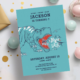 Invitación Divertido T-Rex Dinosaurios Niños Fiesta de cumple