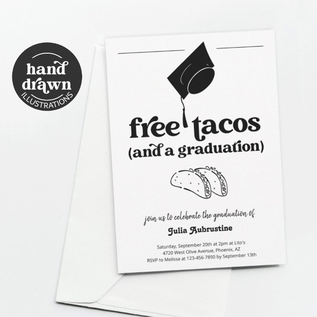Invitación Divertido Taco Graduation Party (Subido por el creador)