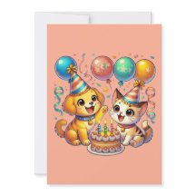 Divertido y lindo Fiesta de cumpleaños y gatitos